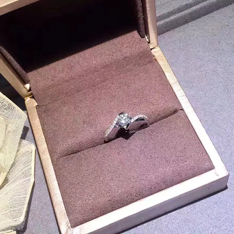 18K Gold Diamond Custom Ring for Women, Angel Kiss Hip Gear Store