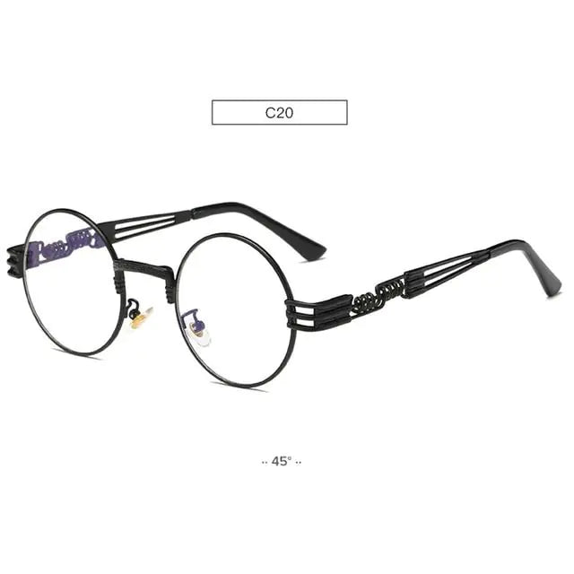 Spring Leg Round Frame Sunglasses - Metal Sunglasses