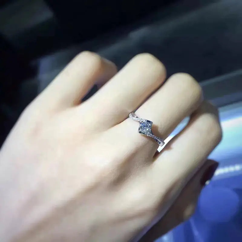 18K Gold Diamond Custom Ring for Women, Angel Kiss Hip Gear Store