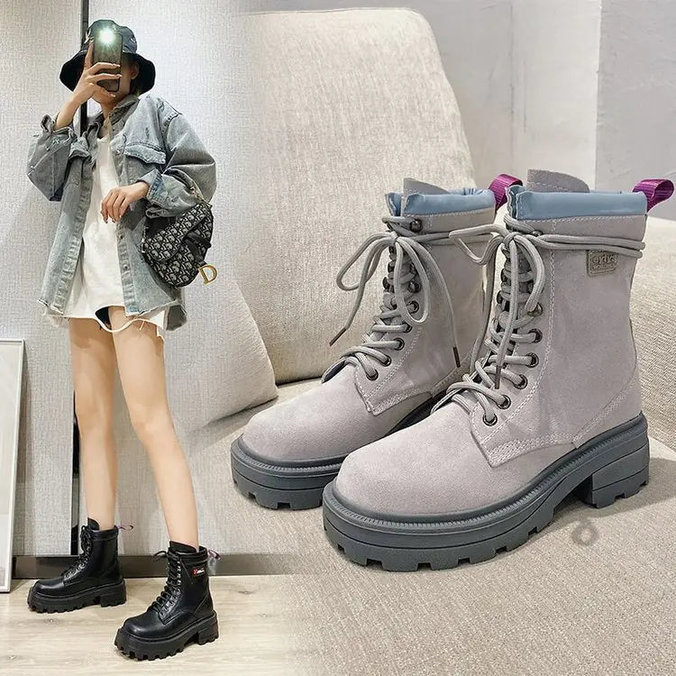 Women's Chelsea Boots - Trendy Thick-Soled Martin Boots Hip Gear Store